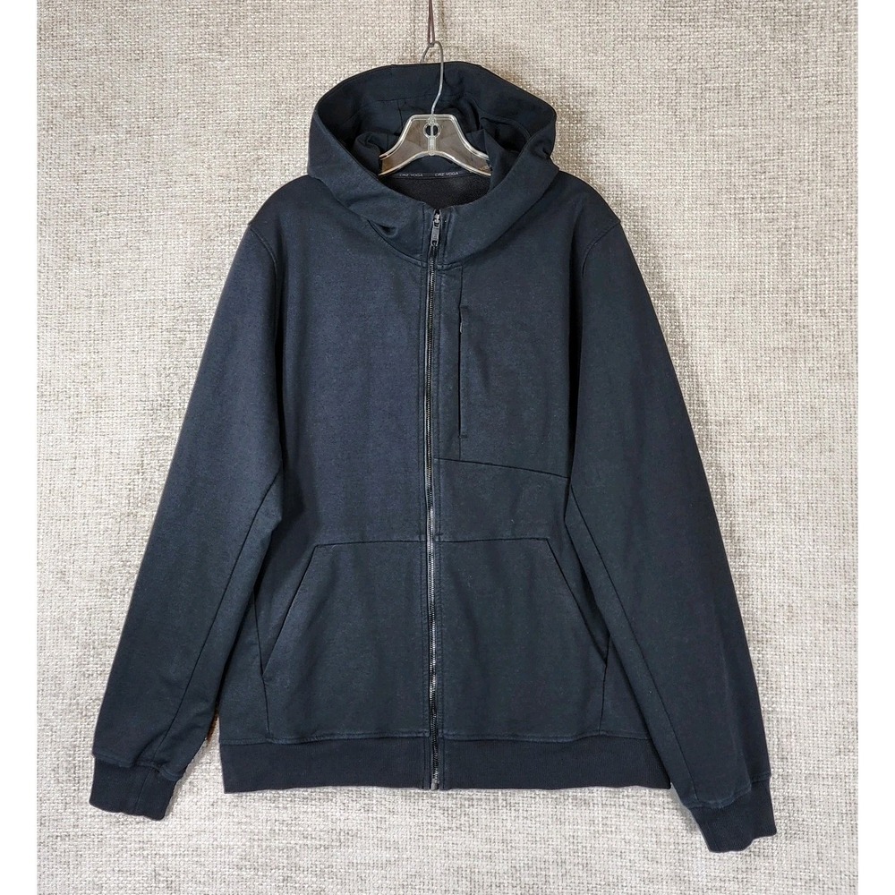 CRZ YOGA‎ Full Zip Technical Hoodie Jacket Mens *M-L Black Nice!